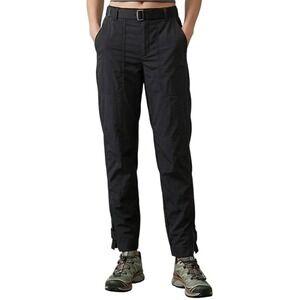 ATHLETA Trekkie Belted Hiking Pants Black Size 0 Ankle Zip Snap Hem Gorpcore